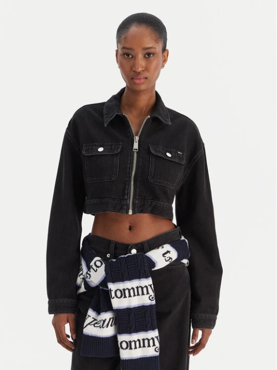 Zdjęcie produktu Tommy Jeans Kurtka jeansowa Station DW0DW22523 Czarny Regular Fit