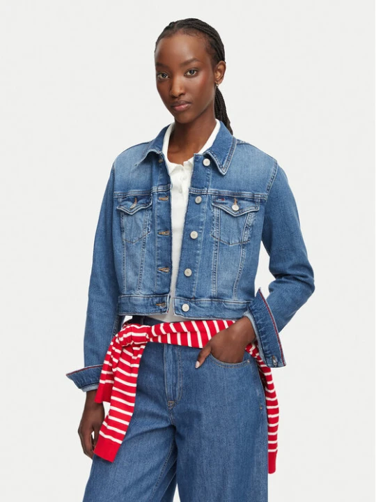 Zdjęcie produktu Tommy Jeans Kurtka jeansowa Trucker DW0DW22898 Niebieski Slim Fit