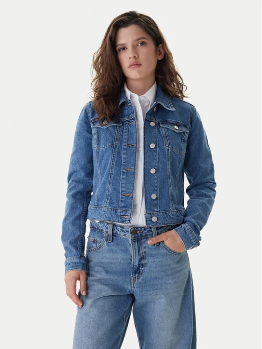 Zdjęcie produktu Tommy Jeans Kurtka jeansowa Vivianne DW0DW22489 Niebieski Slim Fit
