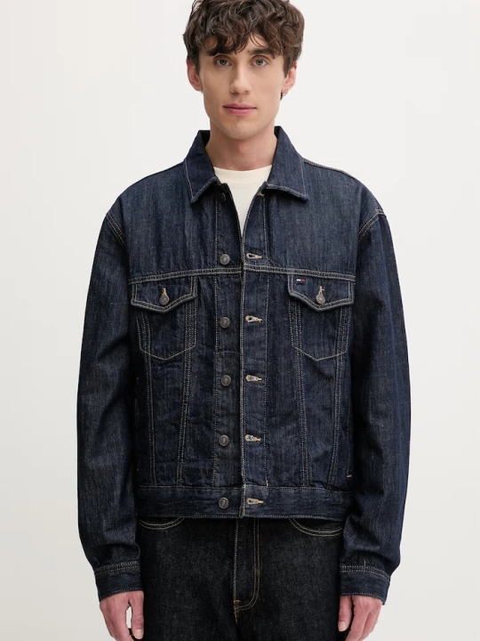 Zdjęcie produktu Tommy Jeans kurtka koszulowa męska jeansowa granatowy
