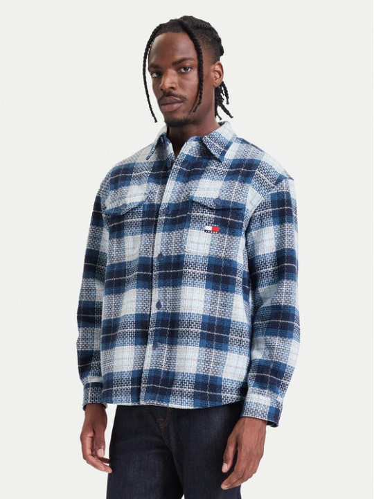 Zdjęcie produktu Tommy Jeans Kurtka koszulowa DM0DM23616 Granatowy Regular Fit