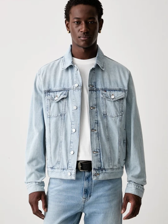 Zdjęcie produktu Tommy Jeans kurtka przejściowa męska jeansowa niebieski