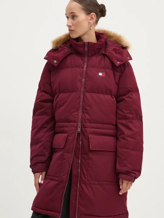Zdjęcie produktu Tommy Jeans kurtka puchowa bordowy