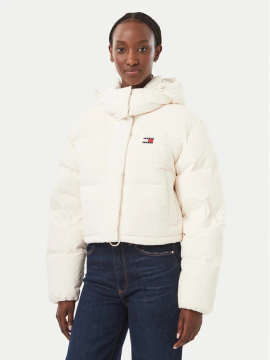 Zdjęcie produktu Tommy Jeans Kurtka puchowa Alaska DW0DW18609 Biały Cropped Fit