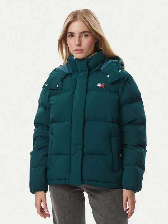 Zdjęcie produktu Tommy Jeans Kurtka puchowa Alaska DW0DW18610 Zielony ciemny Regular Fit