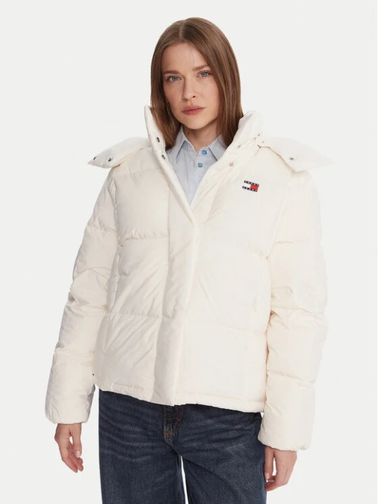 Zdjęcie produktu Tommy Jeans Kurtka puchowa Alaska DW0DW21623 Écru Relaxed Fit Kremowy