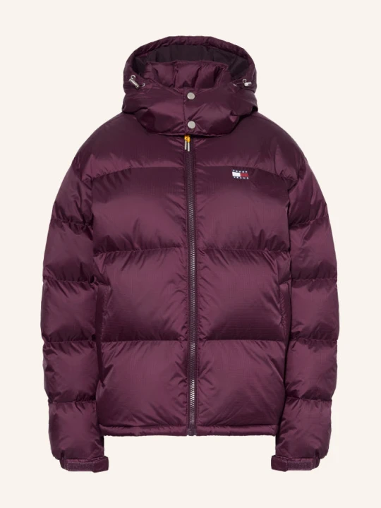 Zdjęcie produktu Tommy Jeans Kurtka Puchowa Aurora Z Odpinanym Kapturem rot CIEMNOCZERWONY