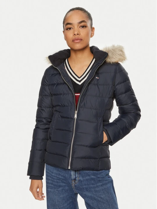 Zdjęcie produktu Tommy Jeans Kurtka puchowa Basic DW0DW18312 Granatowy Slim Fit