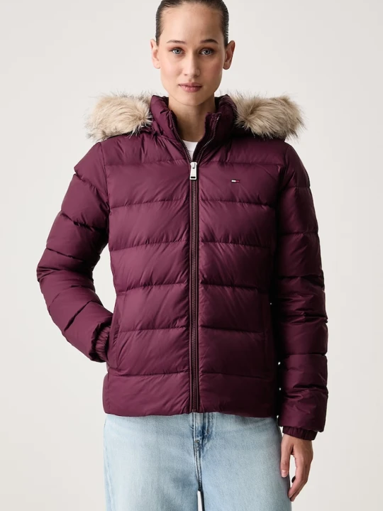 Zdjęcie produktu Tommy Jeans kurtka puchowa damska bordowy