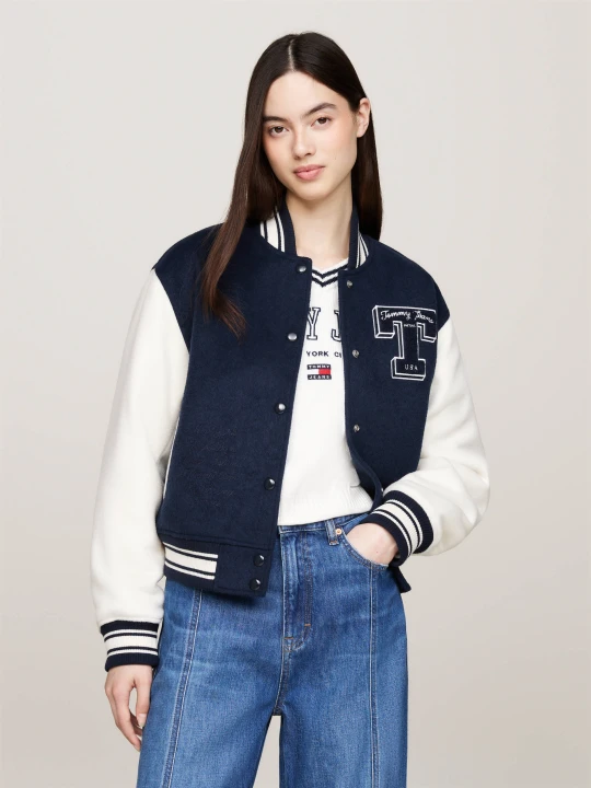 Zdjęcie produktu Tommy Jeans Kurtka | Regular Fit | z dodatkiem wełny granatowy