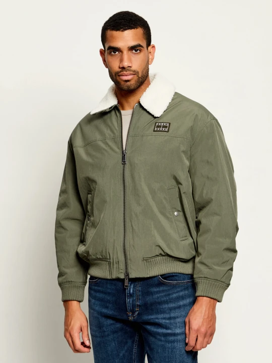 Zdjęcie produktu Tommy Jeans Kurtka | Relaxed fit | shearling zielony