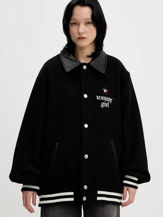 Zdjęcie produktu Tommy Jeans kurtka z dodatkiem wełny czarny