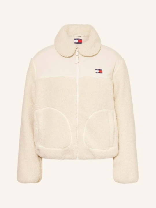 Zdjęcie produktu Tommy Jeans Kurtka Z Mieszanki Materiałów Z Futrem Teddy weiss ECRU
