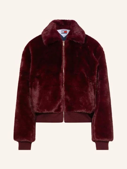 Zdjęcie produktu Tommy Jeans Kurtka Ze Sztucznego Futra rot CIEMNOCZERWONY