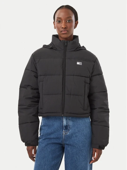 Zdjęcie produktu Tommy Jeans Kurtka zimowa Flag Ess DW0DW21620 Czarny Regular Fit