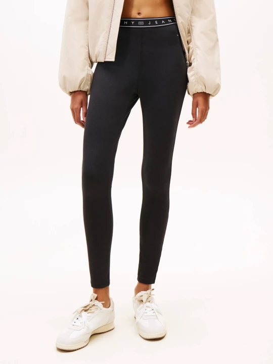 Zdjęcie produktu Tommy Jeans Legginsy | Slim Fit czarny