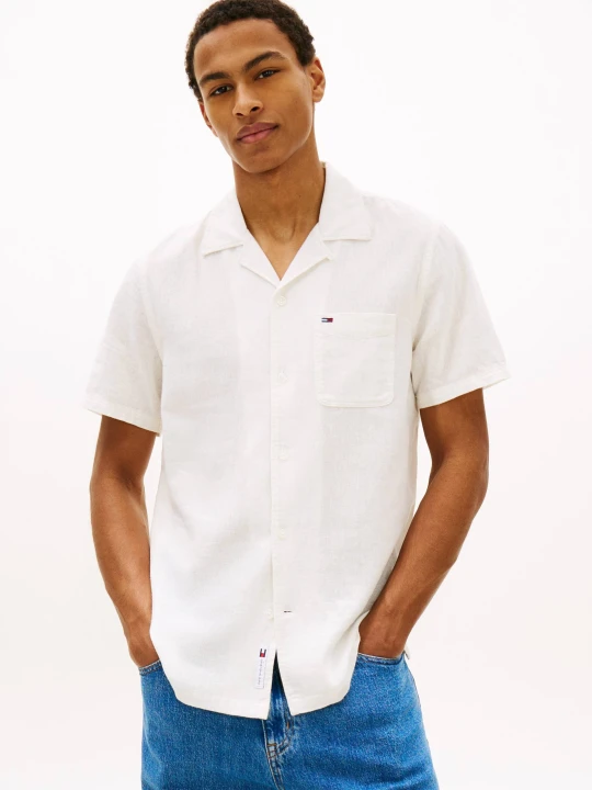 Zdjęcie produktu Tommy Jeans Lniana koszula | Regular Fit ecru