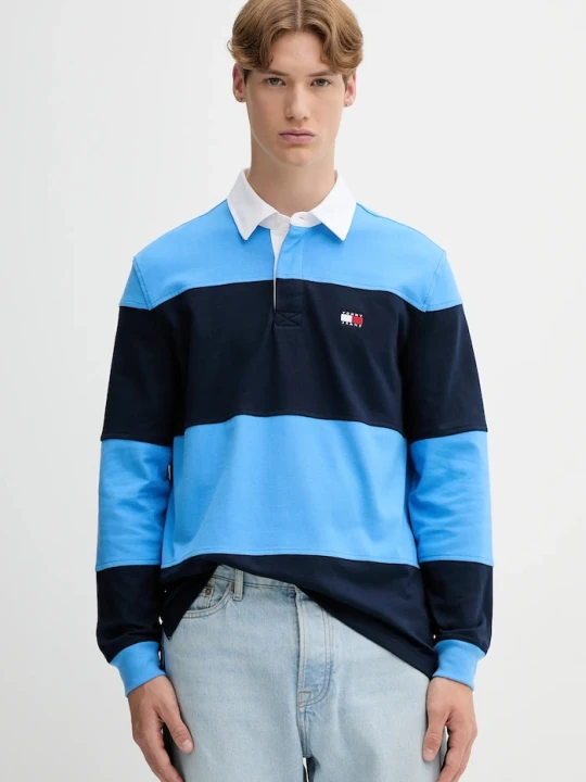 Zdjęcie produktu Tommy Jeans longsleeve bawełniany niebieski