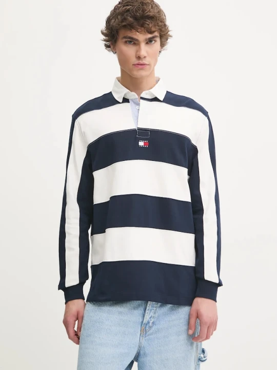 Zdjęcie produktu Tommy Jeans longsleeve bawełniany granatowy