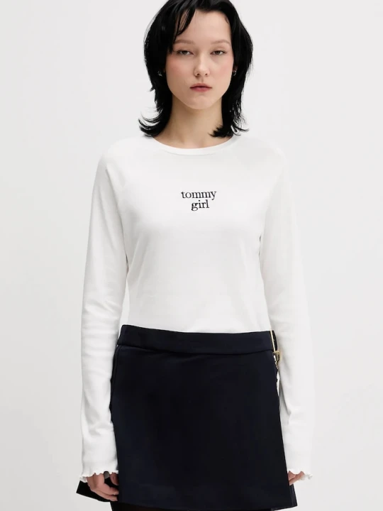 Zdjęcie produktu Tommy Jeans longsleeve bawełniany biały
