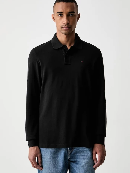 Zdjęcie produktu Tommy Jeans longsleeve męski bawełniany czarny