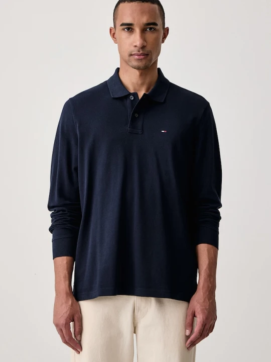 Zdjęcie produktu Tommy Jeans longsleeve męski bawełniany granatowy