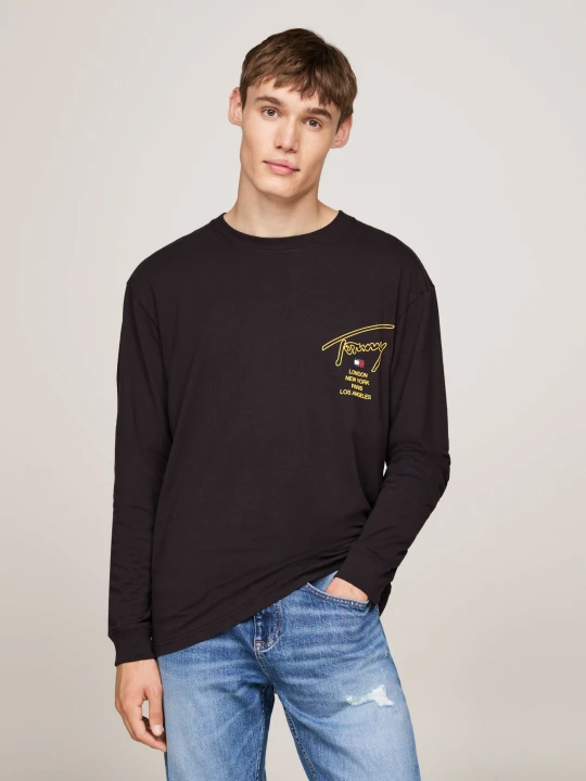 Zdjęcie produktu Tommy Jeans Longsleeve | Regular Fit czarny