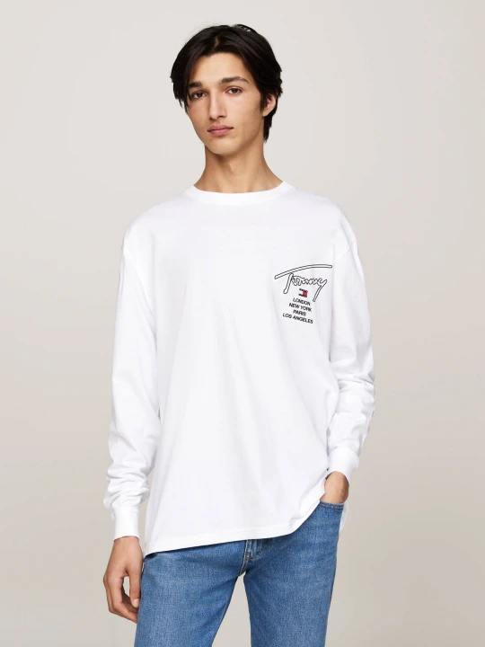 Zdjęcie produktu Tommy Jeans Longsleeve | Regular Fit biały