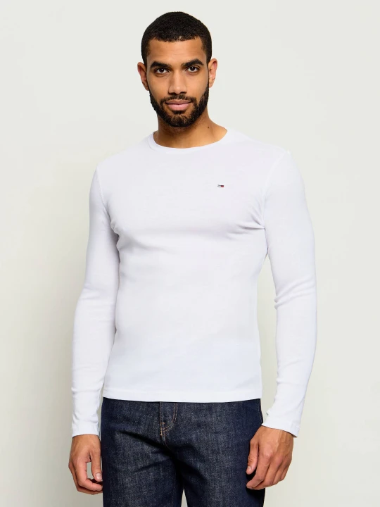 Zdjęcie produktu Tommy Jeans Longsleeve TJM ORIGINAL RIB LON | Slim Fit biały