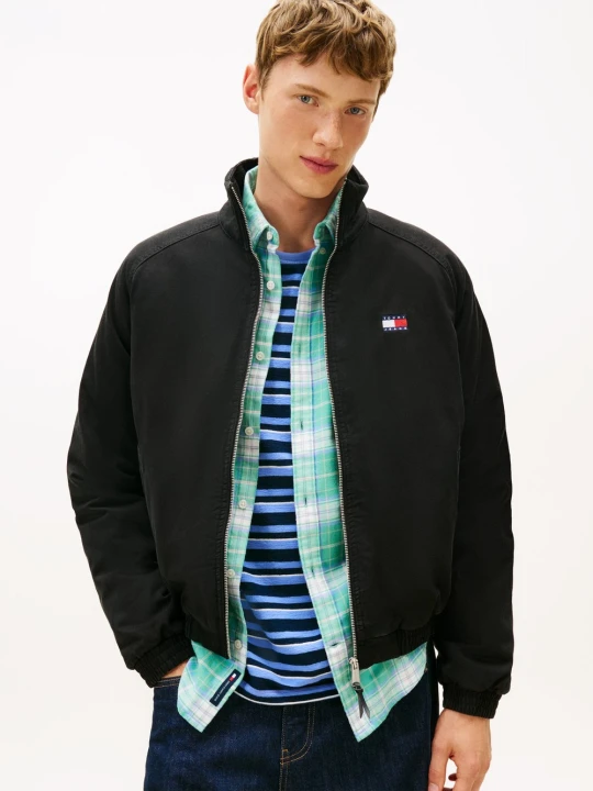 Zdjęcie produktu Tommy Jeans kurtka bomber Mężczyźni Bawełna czarny
