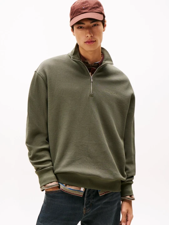 Zdjęcie produktu Tommy Jeans niszczyciel potu Mężczyźni Materiał dresowy zielony