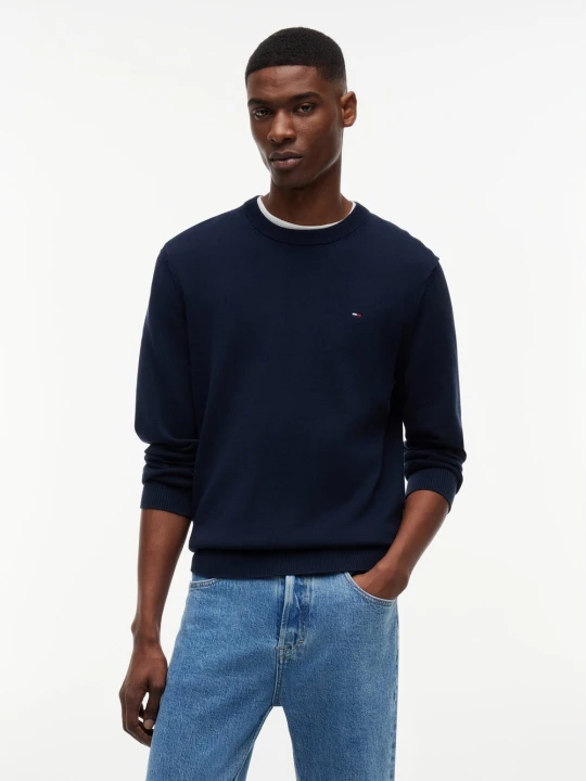 Zdjęcie produktu Tommy Jeans sweter z dzianiny Mężczyźni Bawełna (100%) niebieski
