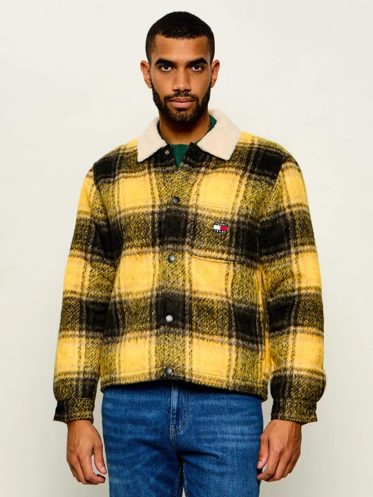 Zdjęcie produktu Tommy Jeans Ocieplana kurtka | Oversize fit | shearling żółty