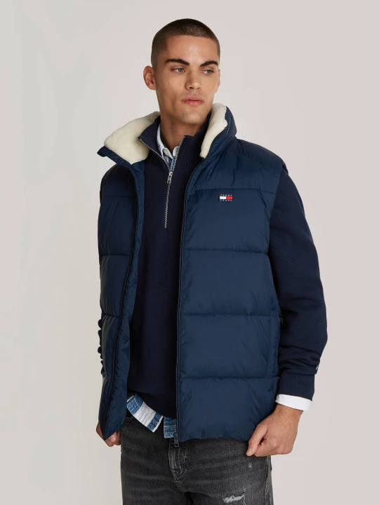 Zdjęcie produktu Tommy Jeans Ocieplany bezrękawnik | Regular Fit granatowy
