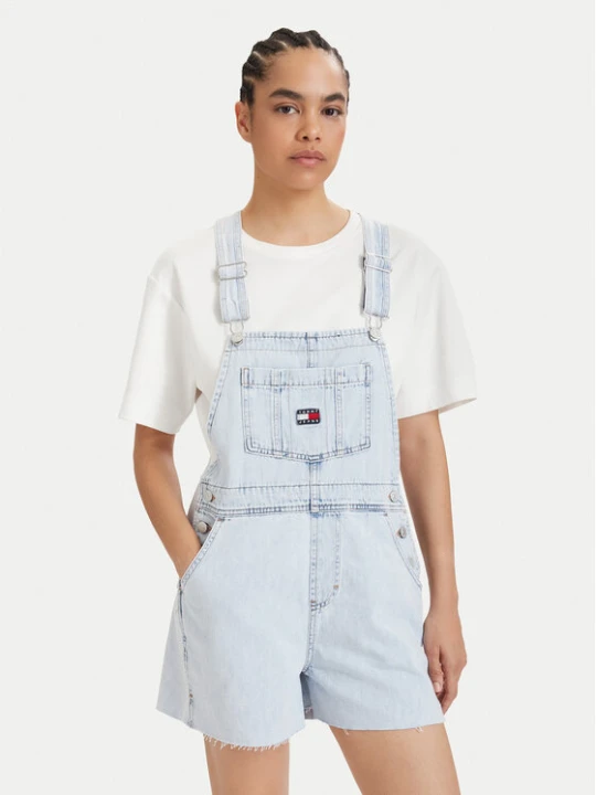 Zdjęcie produktu Tommy Jeans Ogrodniczki Dungaree DW0DW22402 Niebieski jasny Relaxed Fit