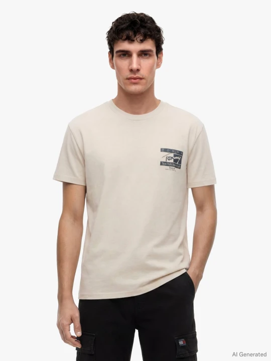 Zdjęcie produktu Tommy Jeans Panowie Mężczyźni Bawełna (100%) beżowy