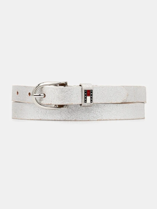 Zdjęcie produktu Tommy Jeans pasek skórzany srebrny