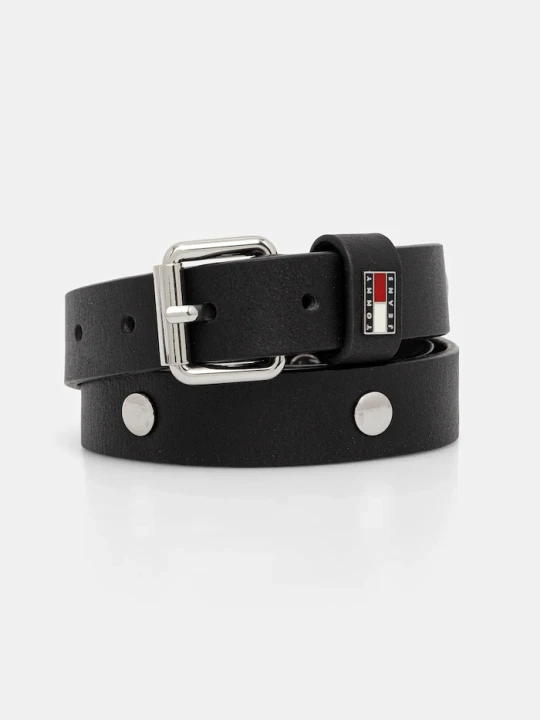 Zdjęcie produktu Tommy Jeans pasek skórzany czarny