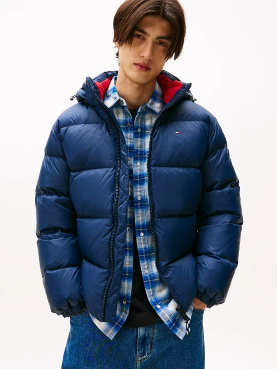 Zdjęcie produktu Tommy Jeans Pikowana kurtka Mężczyźni Sztuczne włókno niebieski