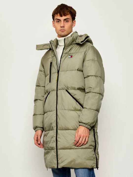 Zdjęcie produktu Tommy Jeans Płaszcz VAIL MAXI zielony