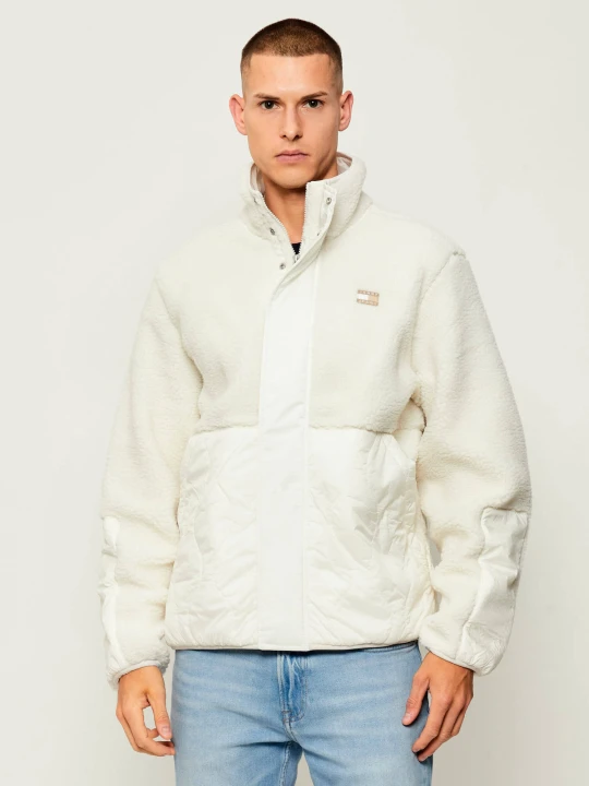 Zdjęcie produktu Tommy Jeans Polarowa Kurtka | Loose fit ecru