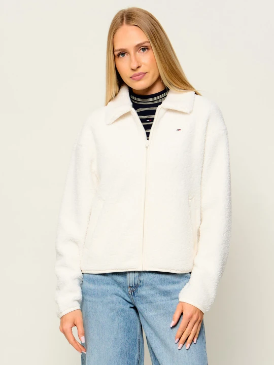 Zdjęcie produktu Tommy Jeans Polarowa kurtka | Regular Fit ecru