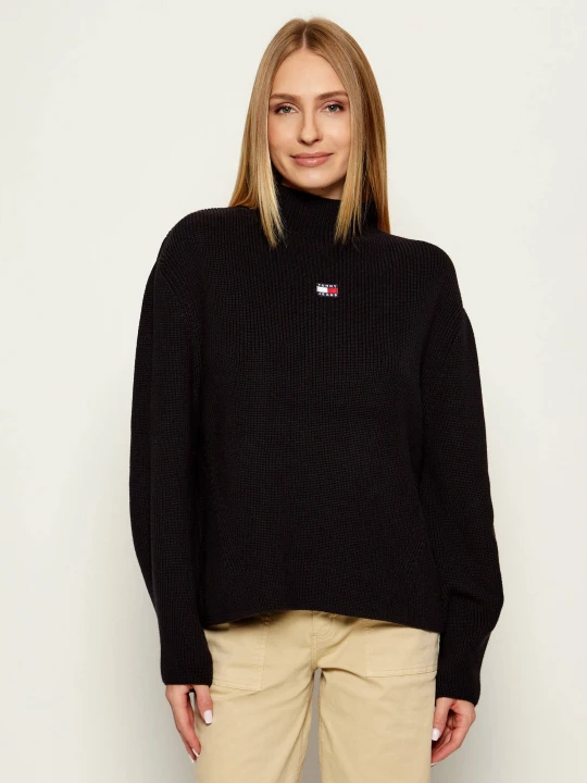 Zdjęcie produktu Tommy Jeans Półgolf | Loose fit czarny