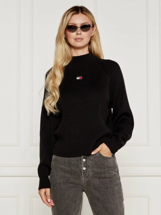 Zdjęcie produktu Tommy Jeans Półgolf | Relaxed fit czarny