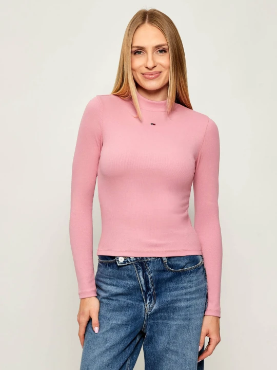 Zdjęcie produktu Tommy Jeans Półgolf | Slim Fit różowy