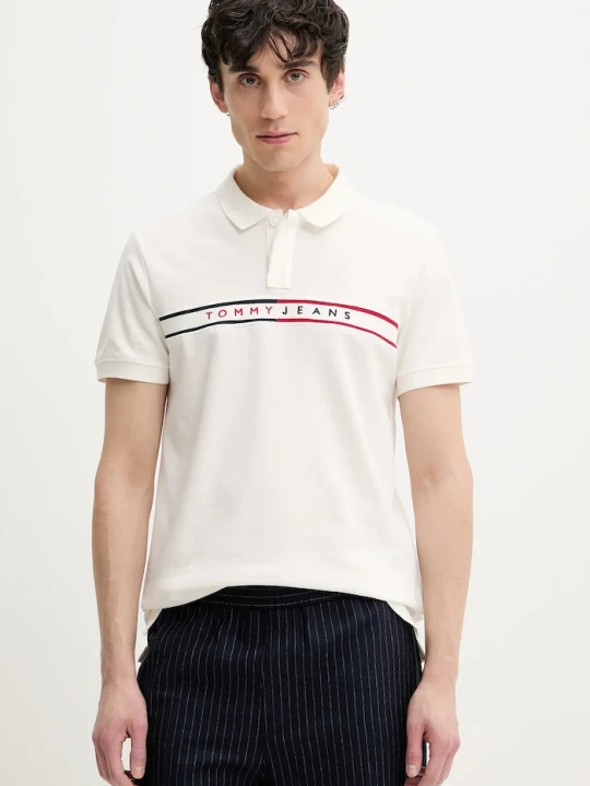 Zdjęcie produktu Tommy Jeans polo bawełniane biały