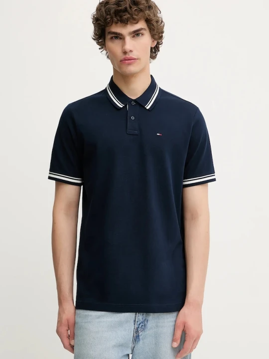 Zdjęcie produktu Tommy Jeans polo bawełniane granatowy