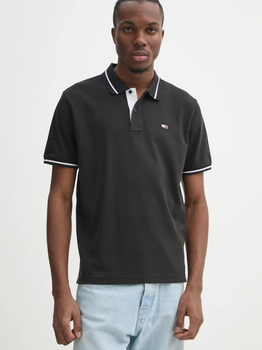 Zdjęcie produktu Tommy Jeans polo bawełniane czarny