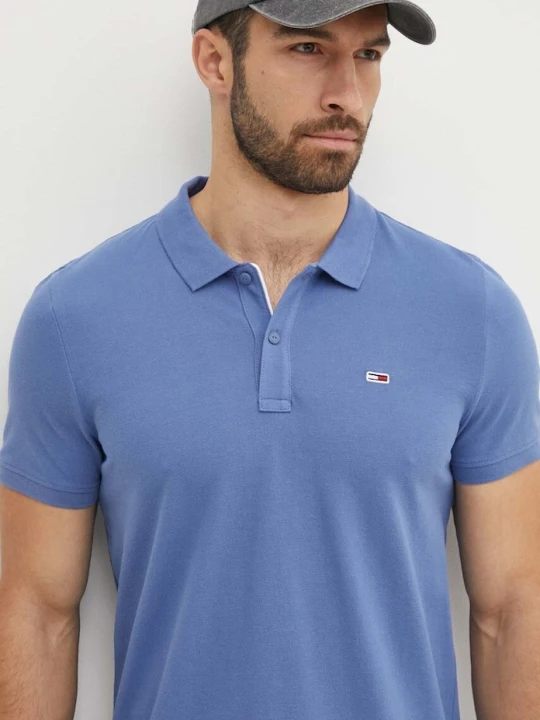 Zdjęcie produktu Tommy Jeans polo bawełniane niebieski
