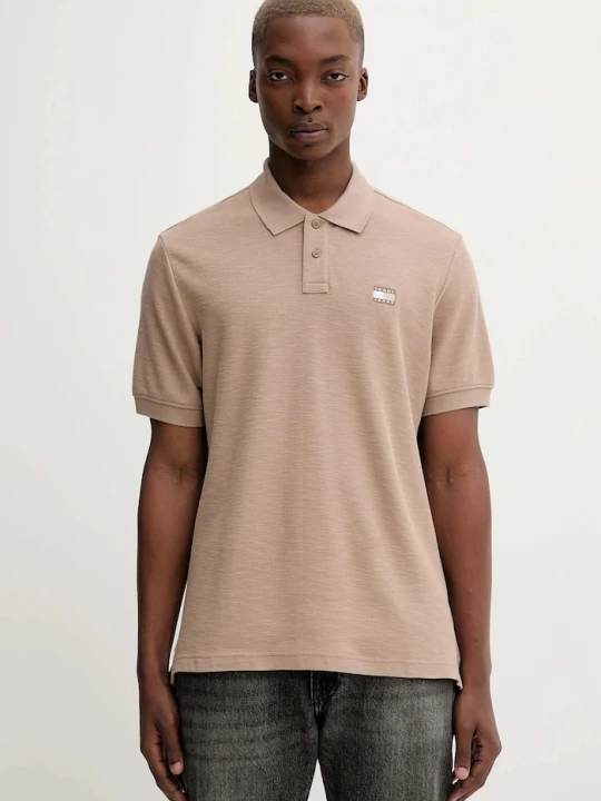 Zdjęcie produktu Tommy Jeans polo bawełniane beżowy